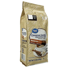 Cinnamon vanilla ground coffee pouch, medium, 42 cups, 12 oz (340 g)