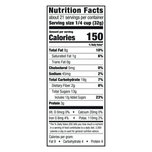 Nutrition Facts panel for trail mix, serving size 1/4 cup (32 g)