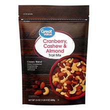Great Value trail mix bag with cranberry cashew and almond mix, 24 oz