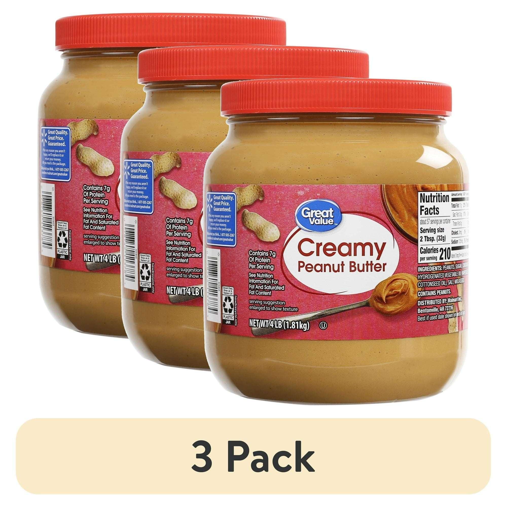 Great Value Creamy Peanut Butter, 64 oz