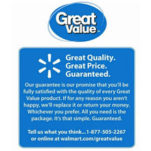 Great Value guarantee label for creamy peanut butter jar