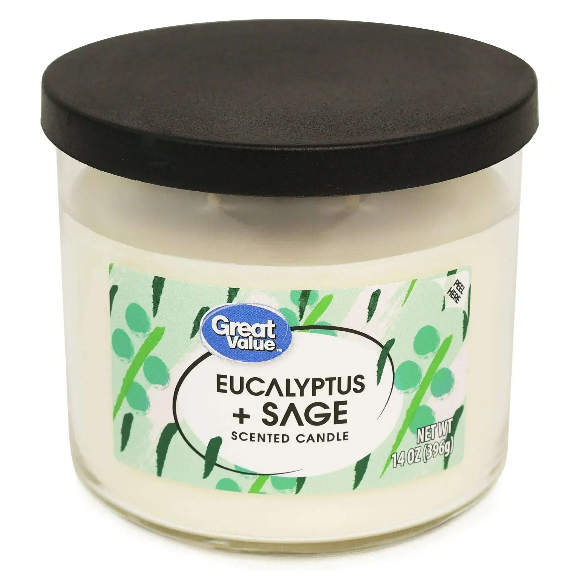 Great Value Eucalyptus & Sage Candle, 14 oz
