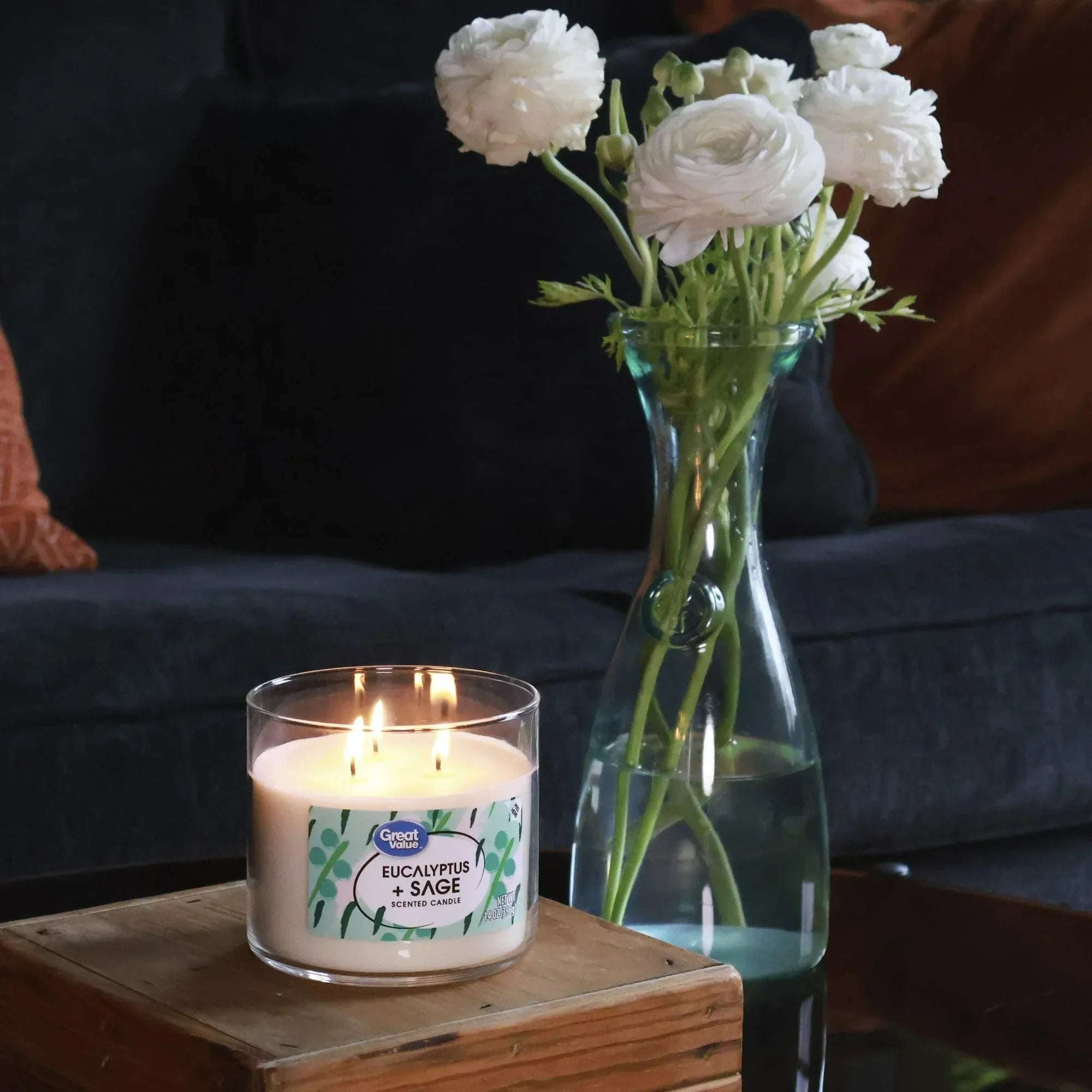Great Value Eucalyptus & Sage Candle, 14 oz