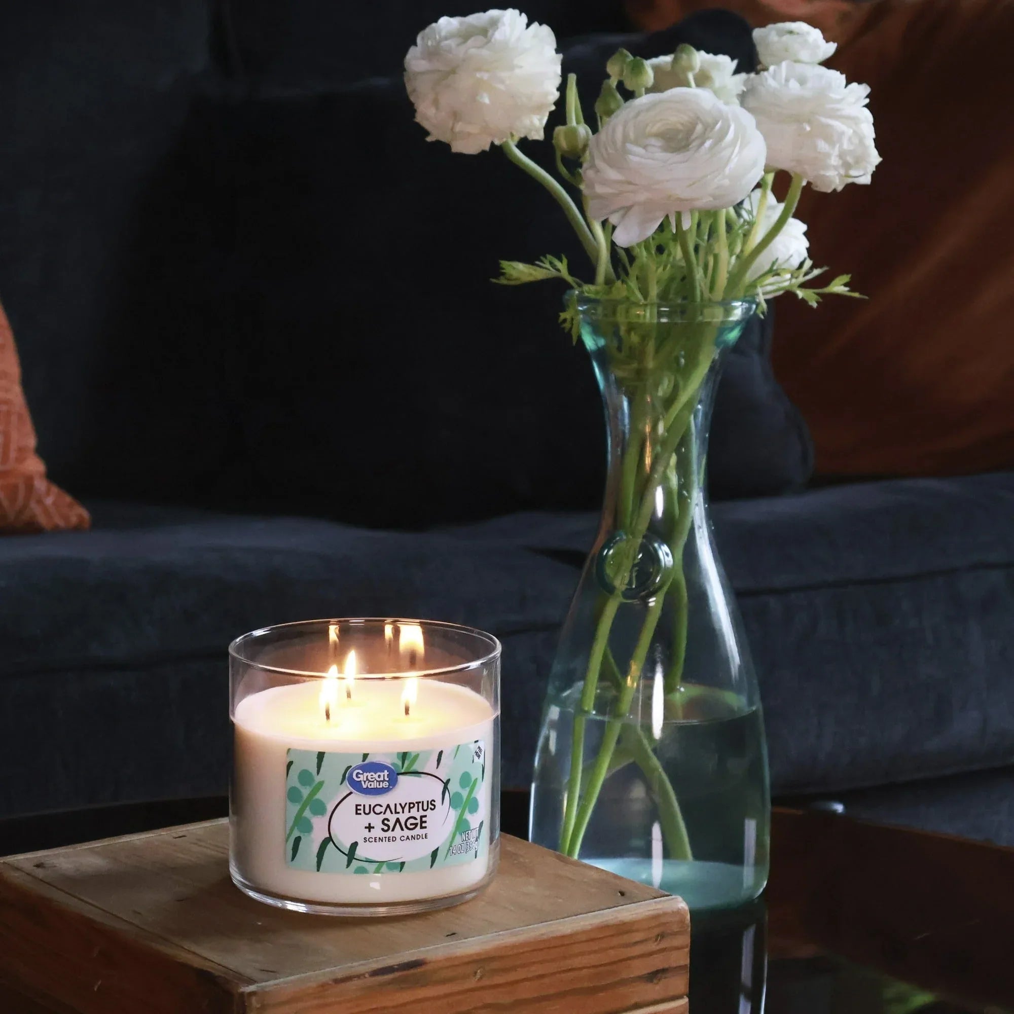 Great Value Eucalyptus & Sage Candle, 14 oz - USA MEGA SHOP