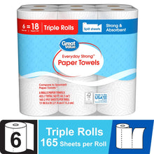 Triple-roll paper towels pack with split sheets branding