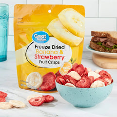 Great Value Freeze Dried Banana & Strawberry Fruit Crisps, 1.3 oz