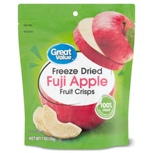 Freeze-dried Fuji apple fruit crisps pouch with red-and-white apple graphic