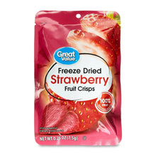 Great Value freeze-dried strawberry fruit crisps bag, 0.26 oz (7.5 g)