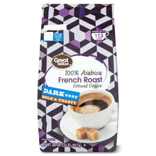 Great Value French Roast ground coffee bag, 100% Arabica, Dark & Bold & Toasty
