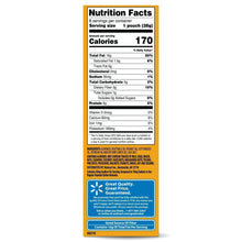 Nutrition Facts panel for lightly salted roasted almonds on package