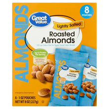 Lightly salted roasted almonds multipack with 8 pouches, 1 oz