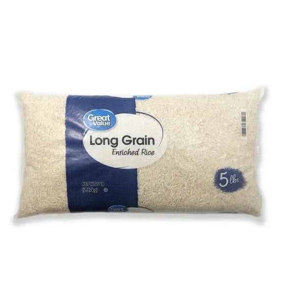 Great Value Long Grain Enriched Rice, 5 lbs - USA MEGA SHOP