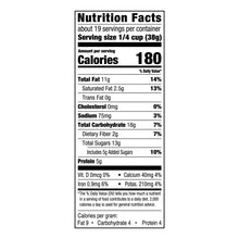 Nutrition Facts panel for mountain trail mix, 180 calories per serving