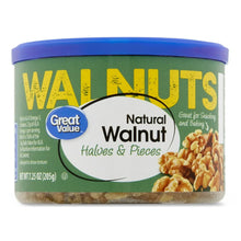 Great Value walnut halves & pieces jar, front label