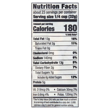 Great Value Nut & Honey Trail Mix nutrition facts panel with serving info
