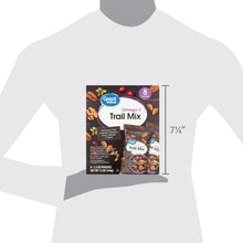 Great Value Omega-3 trail mix pouch size shown with 7 1/4 in height mark
