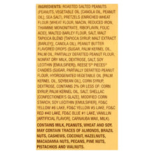 Ingredients label for peanut butter flavored trail mix with roasted salted peanuts