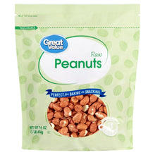 Raw peanuts pouch with peanuts pictured in the front window