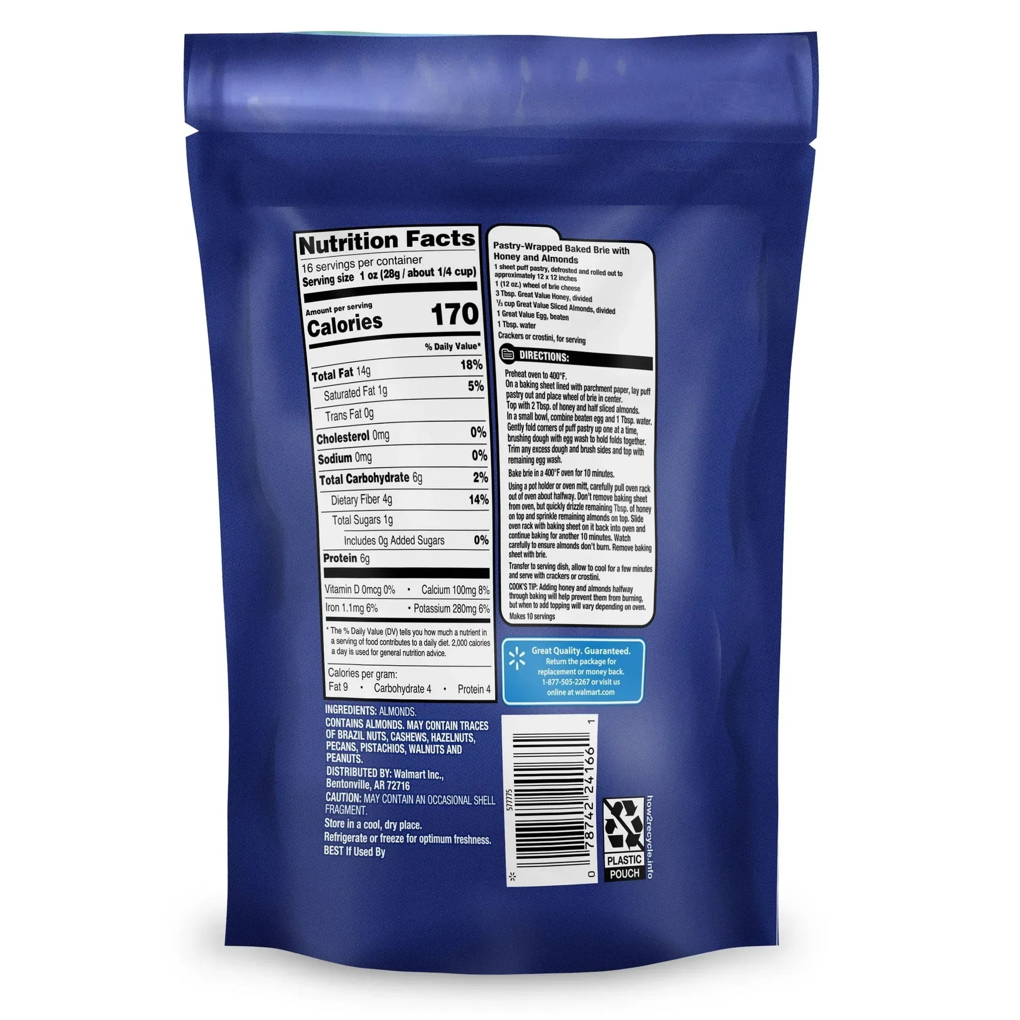 Great Value Sliced Almonds, 16 oz
