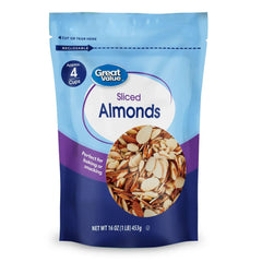Great Value Sliced Almonds, 16 oz