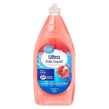 Pink Ultra dish liquid bottle with pomegranate label, 28 fl oz