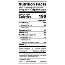 Walnut nutrition facts label showing 190 calories per serving
