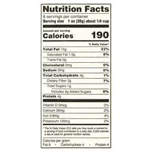 Nutrition facts panel for walnuts, serving size 1 oz (28 g)