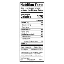 Nutrition Facts panel for wasabi soy almonds, calories 170 per serving
