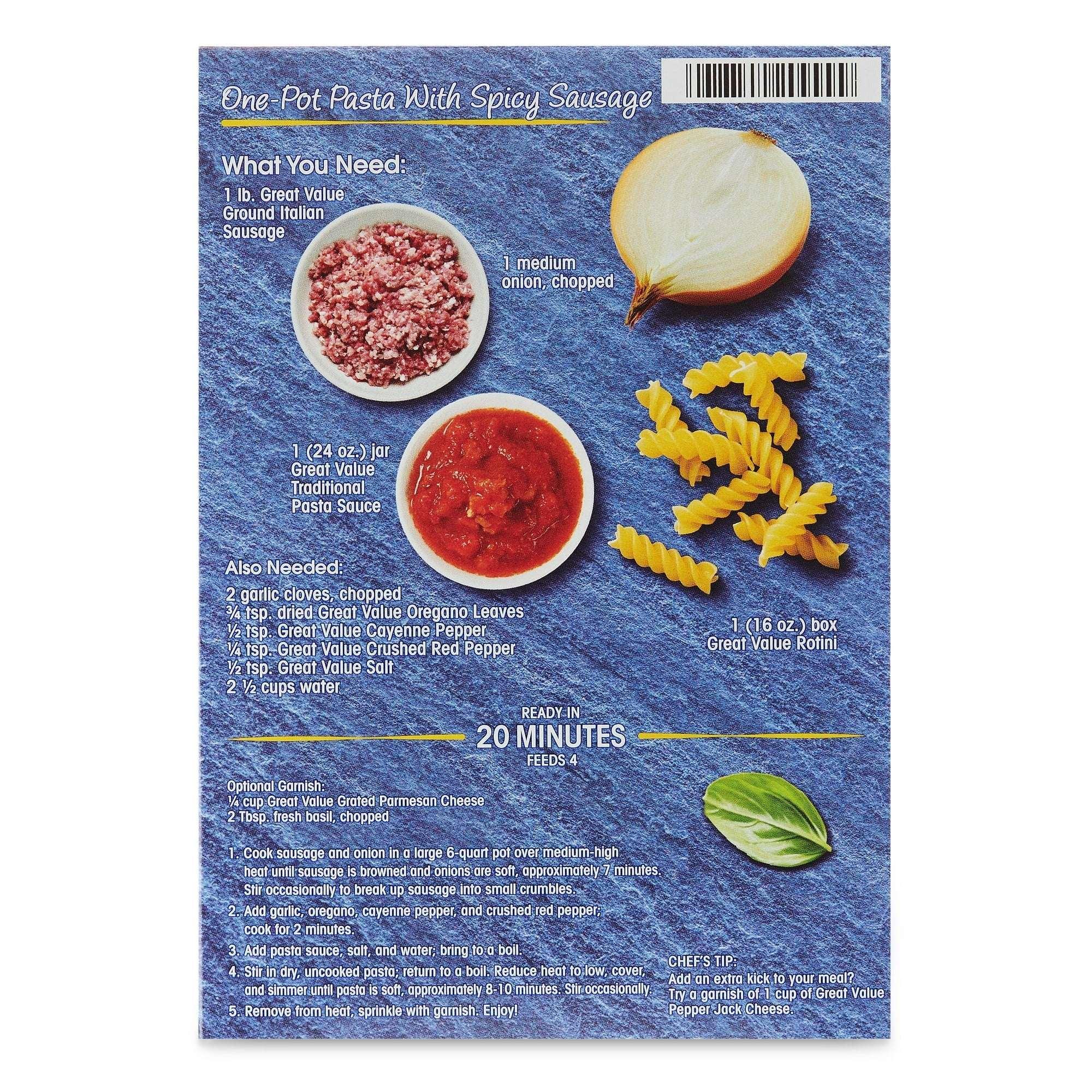 Great Value Rotini, 16 oz - USA MEGA SHOP