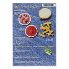 Dry rotini pasta package back with cooking directions and ingredient list