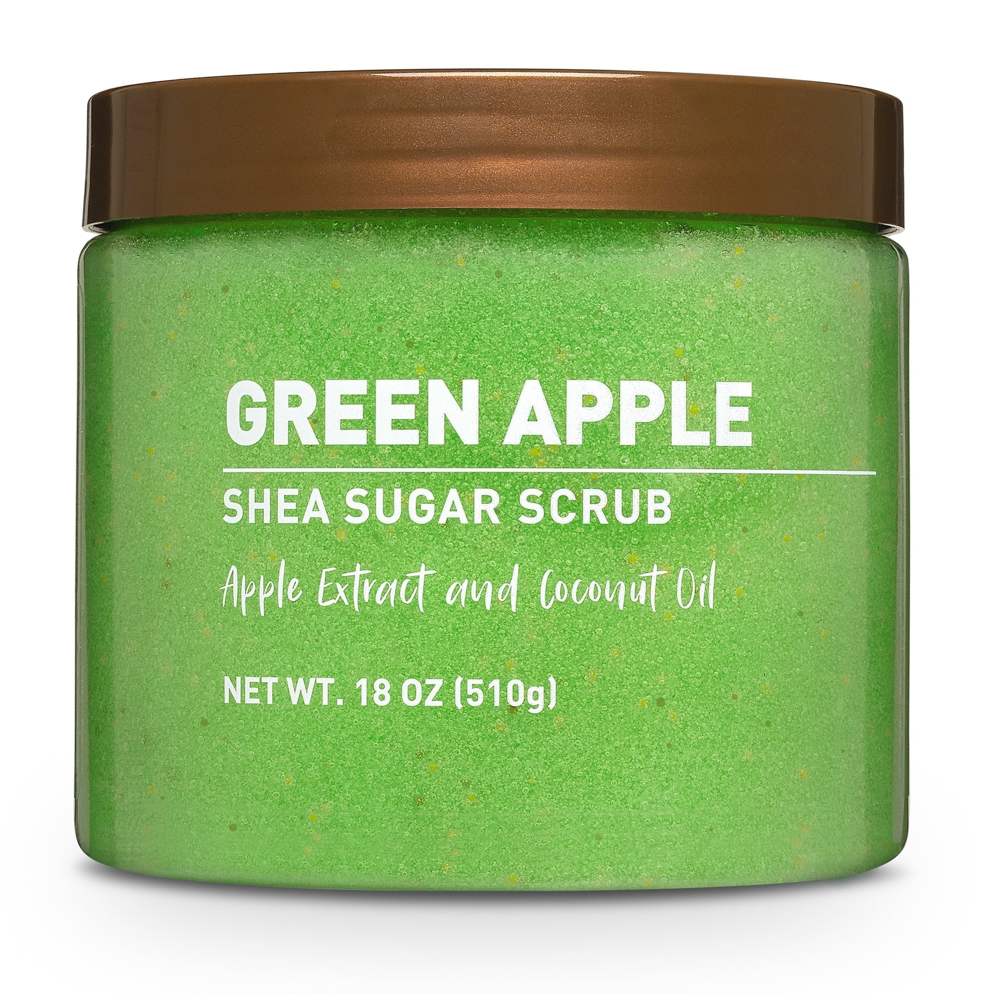 Green Apple Shea Sugar Scrub with Exfoliating Skin Benefits - 18 oz (PACK OF 3)