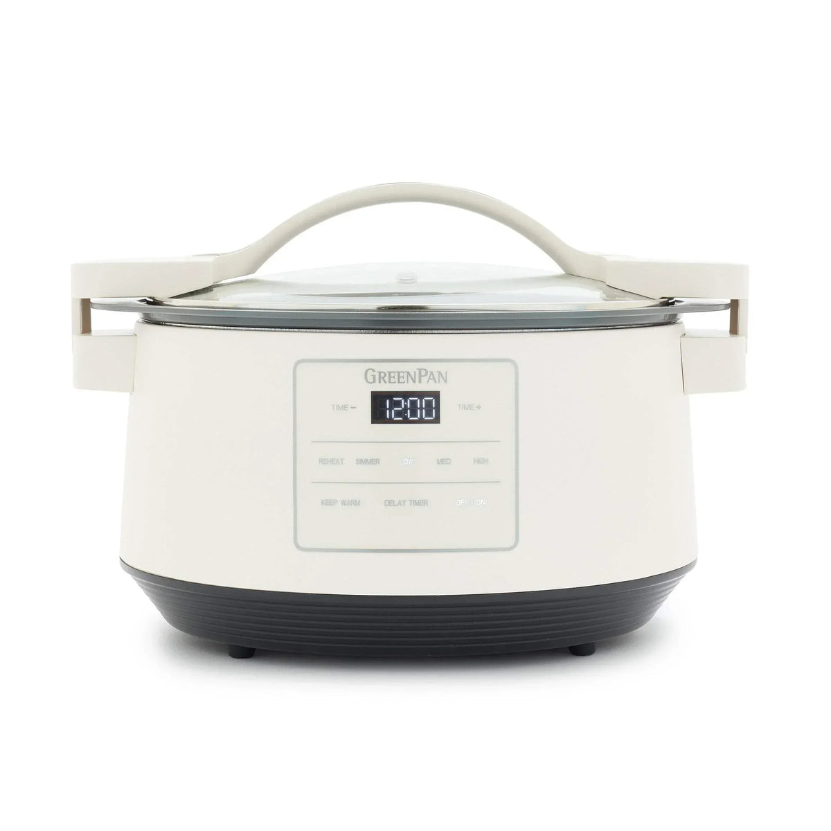 GreenPan 8 Quart Family Size Locking Lid Slow Cooker, Cream - USA MEGA SHOP