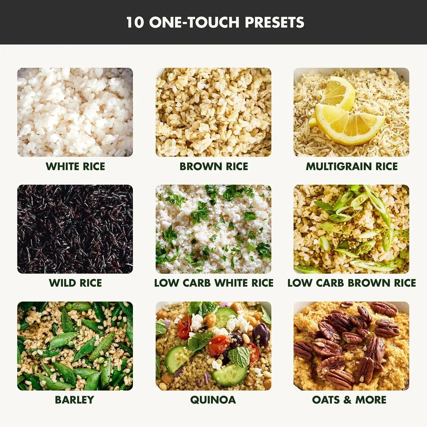 GreenPan 4-Cup Carb Reducing Electric Rice Cooker with 10 Presets