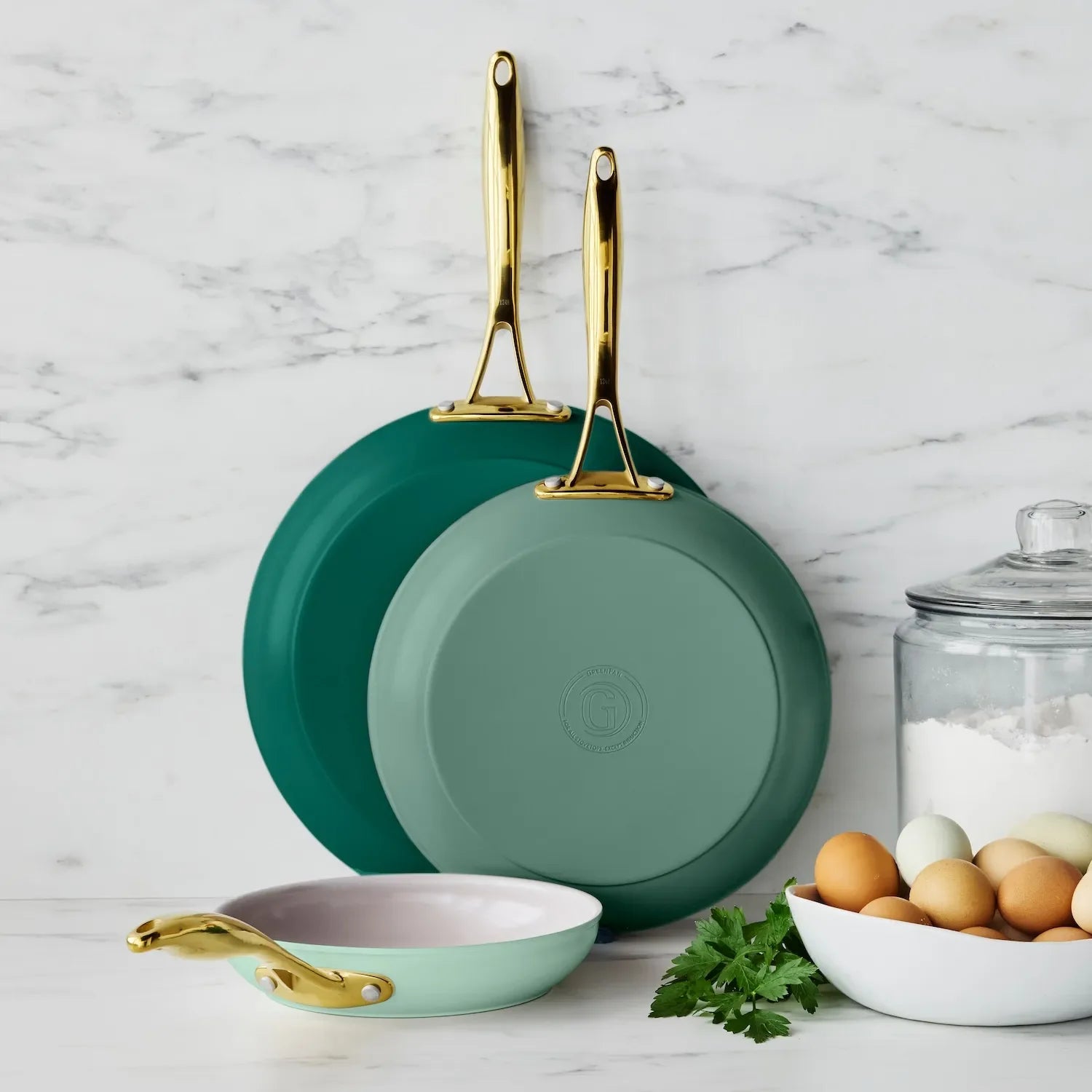 GreenPan Hamptons Skillets, Set of 3
