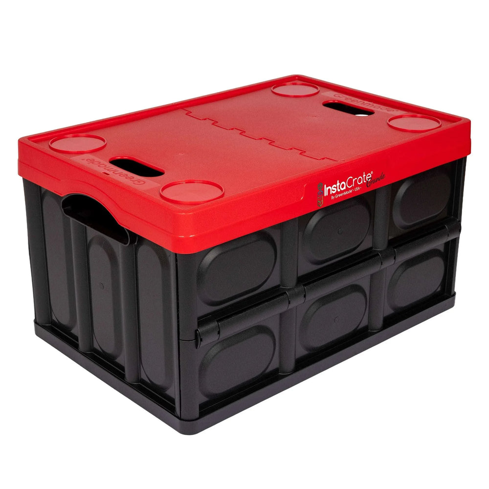 Greenmade InstaCrate Grande 16 Gallon Collapsible Storage Crate with Lid, 2-pack - USA MEGA SHOP