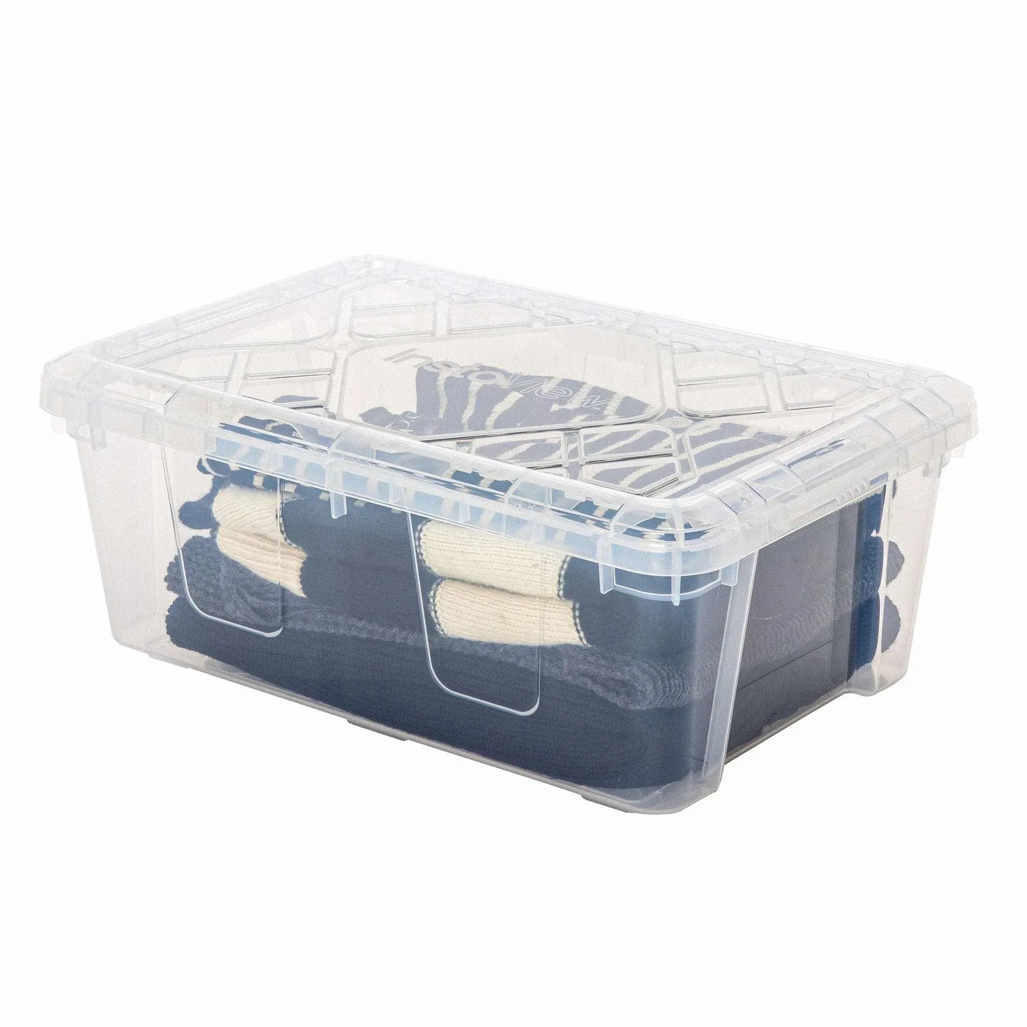 Greenmade InstaView 13 Quart Clear Plastic Stackable Storage Bins, 8-pack - USA MEGA SHOP