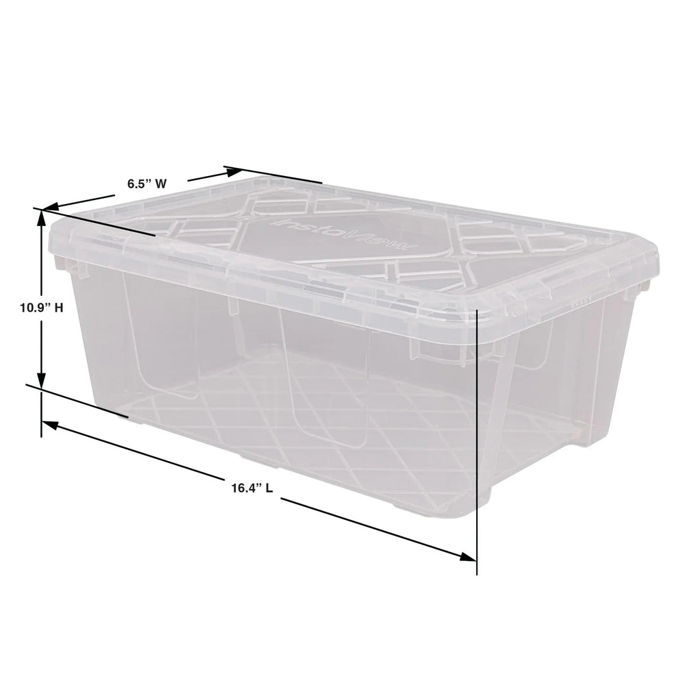 Greenmade InstaView 13 Quart Clear Plastic Stackable Storage Bins, 8-pack - USA MEGA SHOP