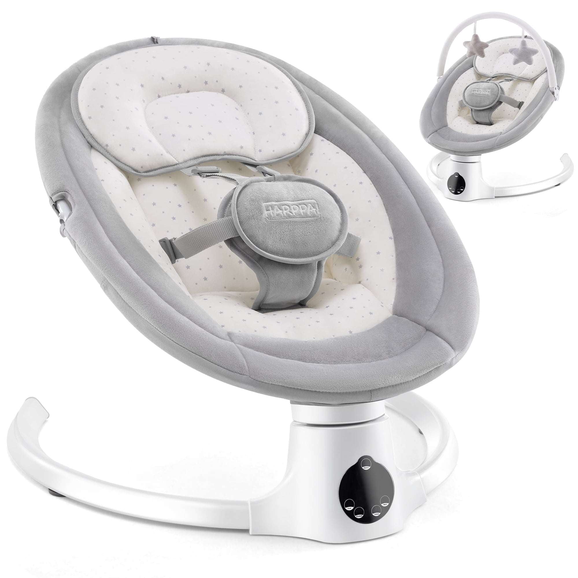 HARPPA Baby Swing for Infants with Remote Control, 5 Sway Speed, 10 Lullabies