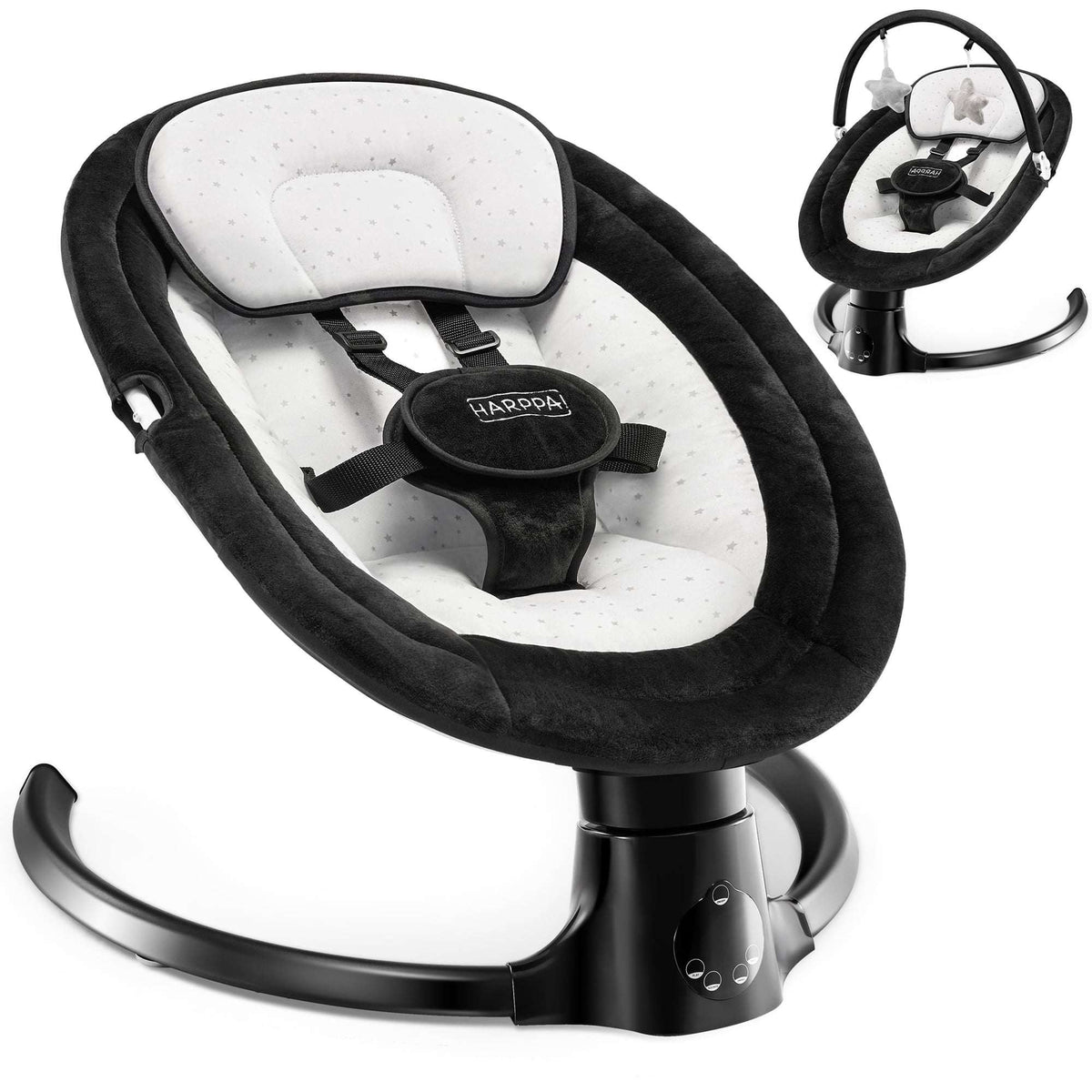 HARPPA Baby Swing for Infants with Remote Control, 5 Sway Speed, 10 Lullabies