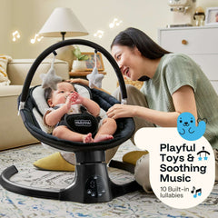 HARPPA Baby Swing for Infants with Remote Control, 5 Sway Speed, 10 Lullabies