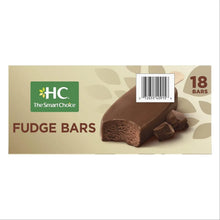 Frozen chocolate fudge bar multipack package with barcode and cut fudge bar photo