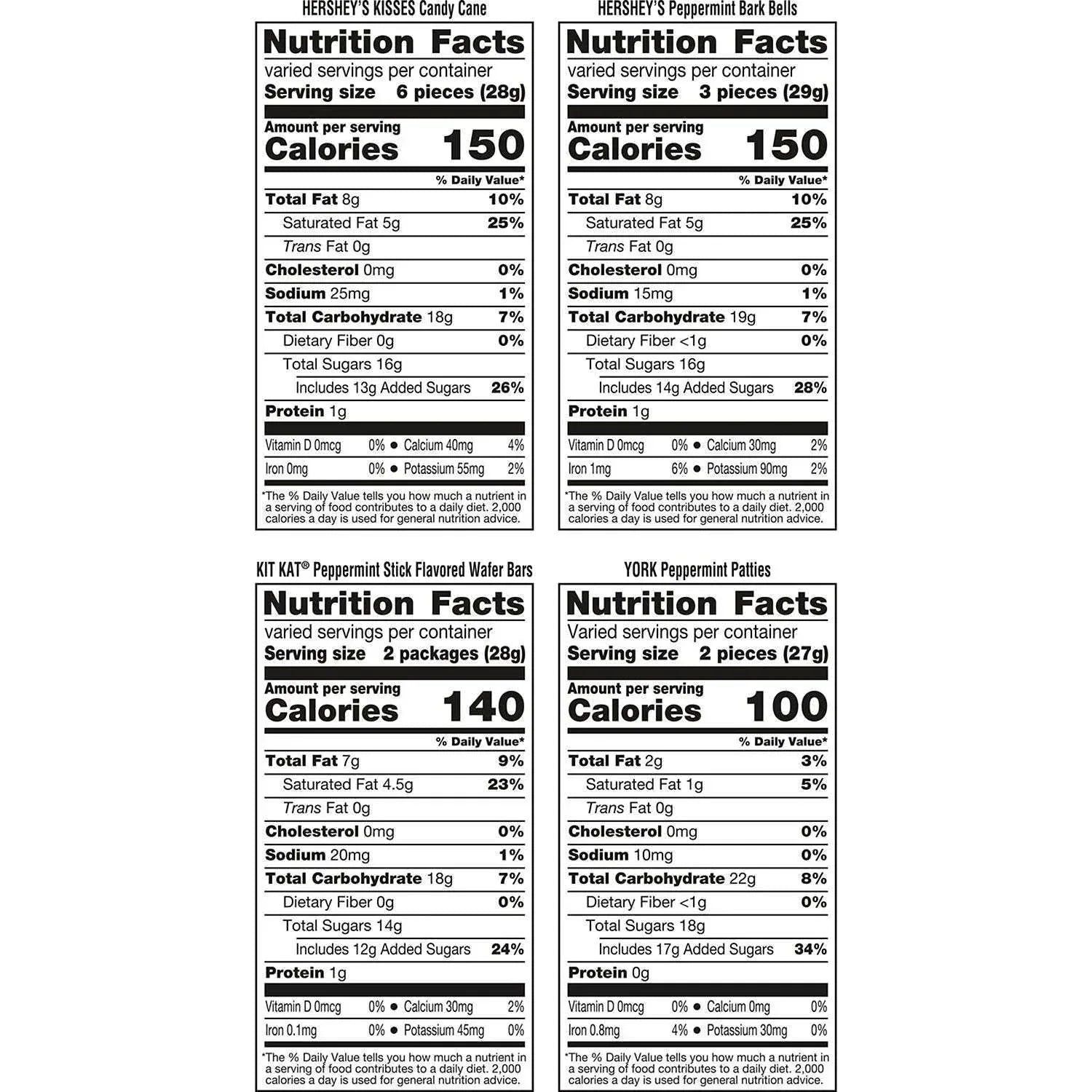 HERSHEY'S Christmas Assorted Mint Flavored Candy, 83.82 oz. - USA MEGA SHOP