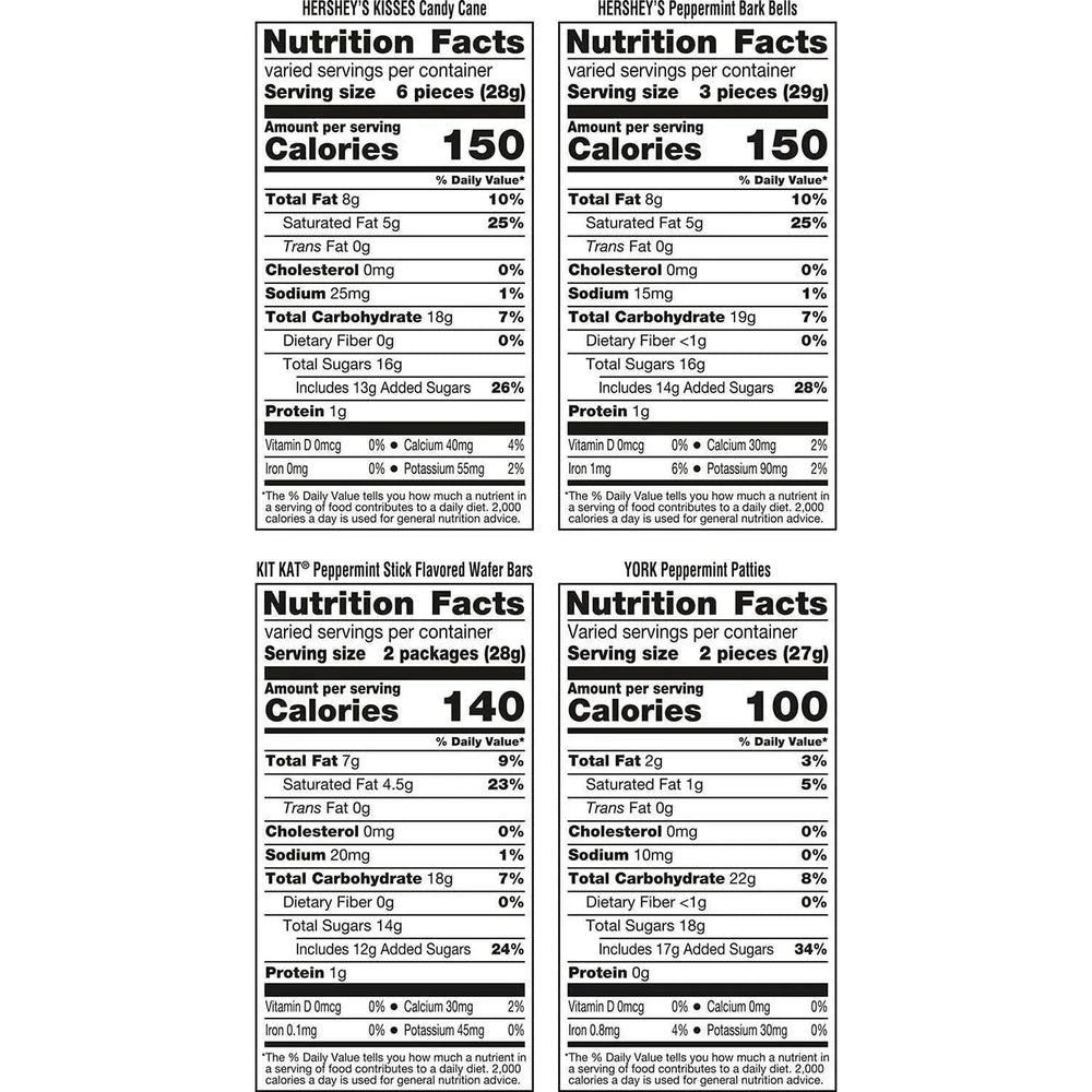 HERSHEY'S Christmas Assorted Mint Flavored Candy, 83.82 oz. - USA MEGA SHOP