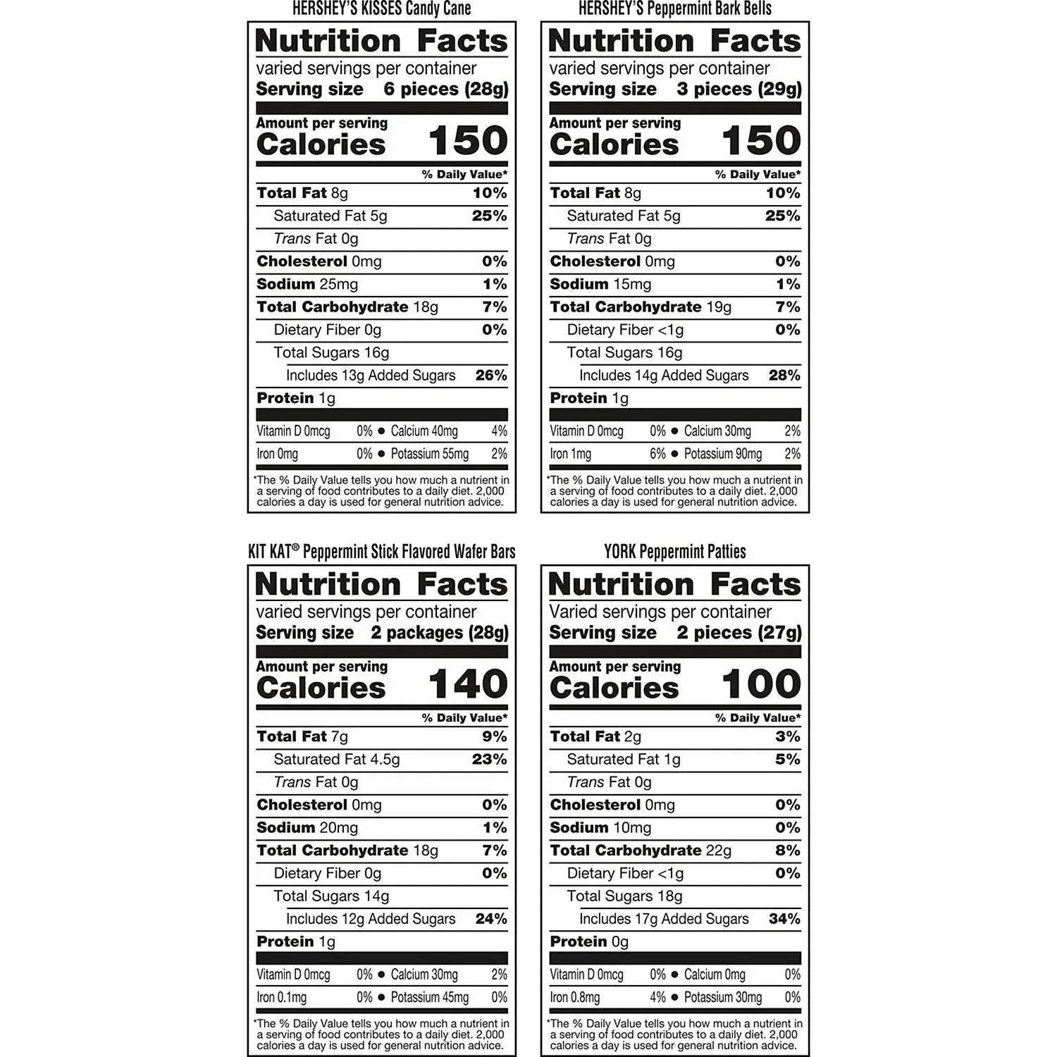 HERSHEY'S Christmas Assorted Mint Flavored Candy, 83.82 oz.