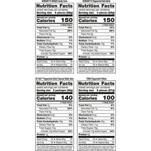 Nutriton facts panel on mint holiday candy assortment bag with multiple candy nutrition labels