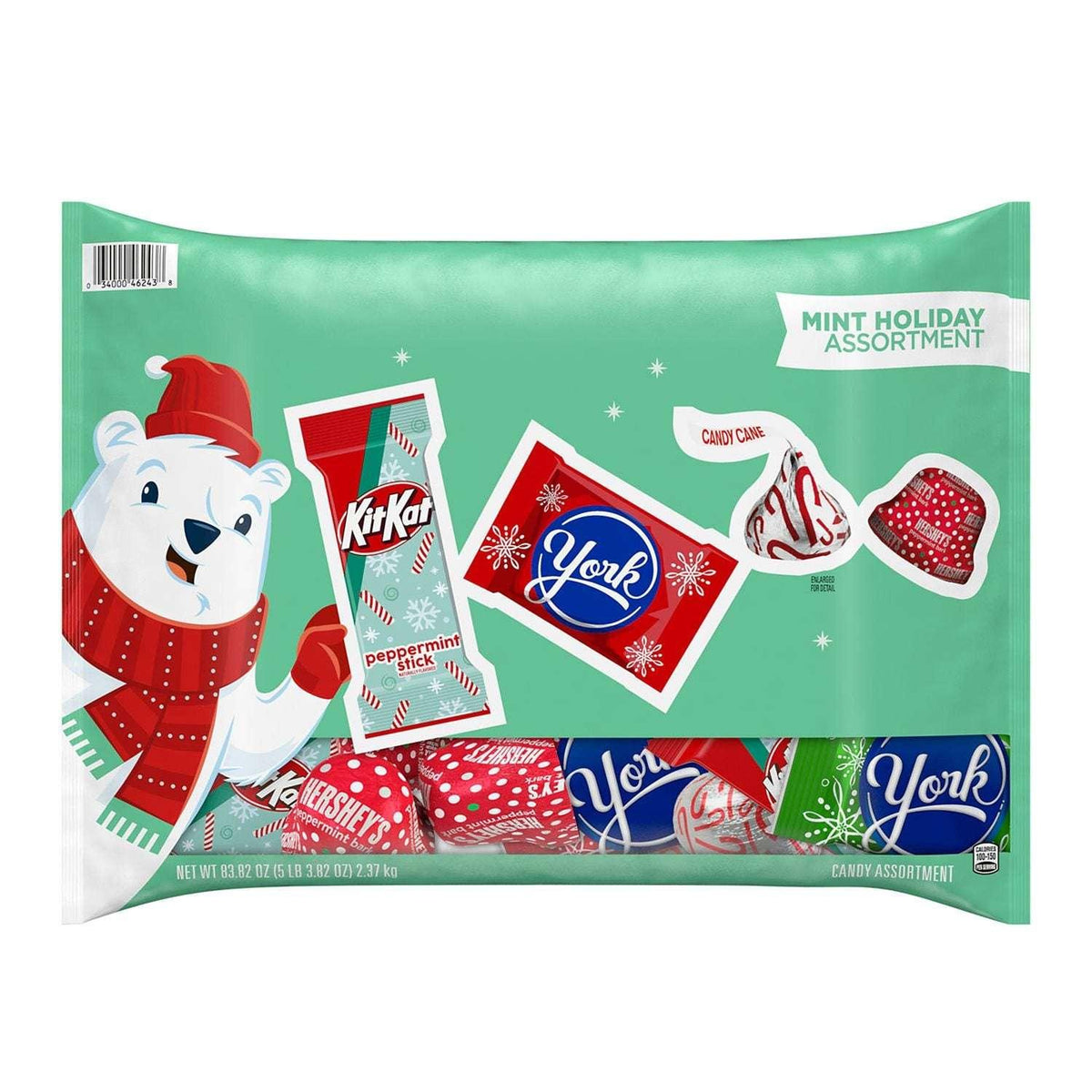HERSHEY'S Christmas Assorted Mint Flavored Candy, 83.82 oz. - USA MEGA SHOP