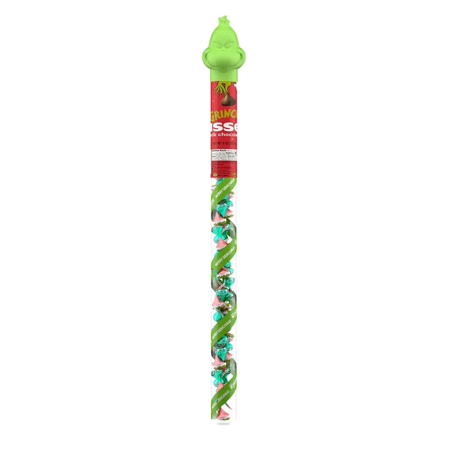 HERSHEY'S KISSES Grinch Christmas Milk Chocolate Candy, 6 oz.