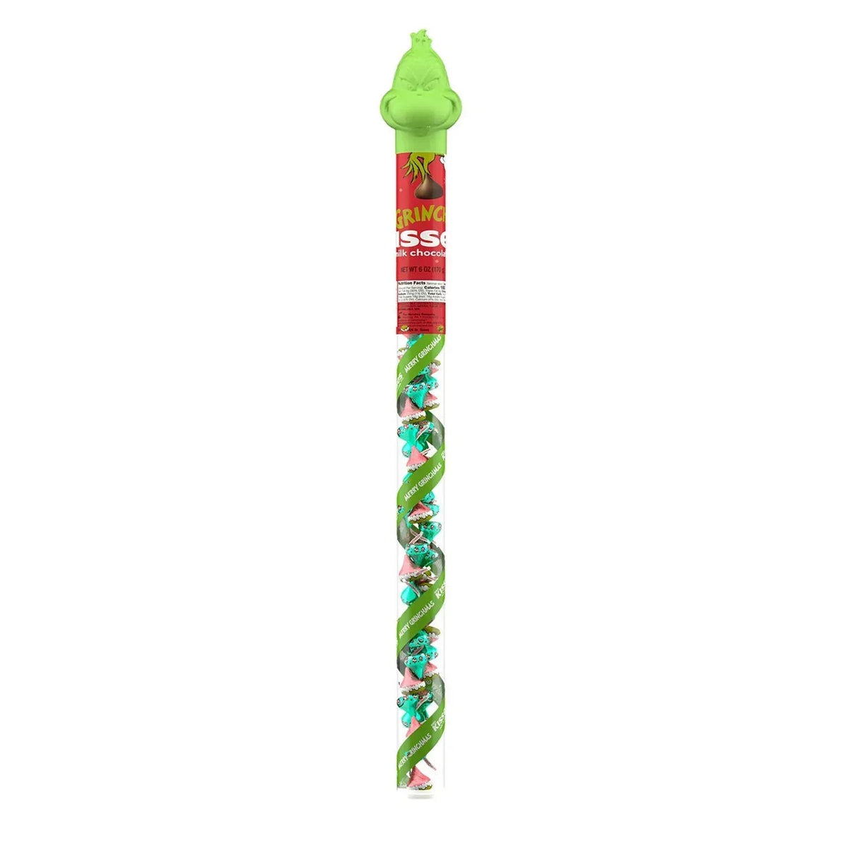 HERSHEY'S KISSES Grinch Christmas Milk Chocolate Candy, 6 oz.