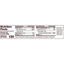 Nutrition Facts panel for snack-size HERSHEY'S milk chocolate bars