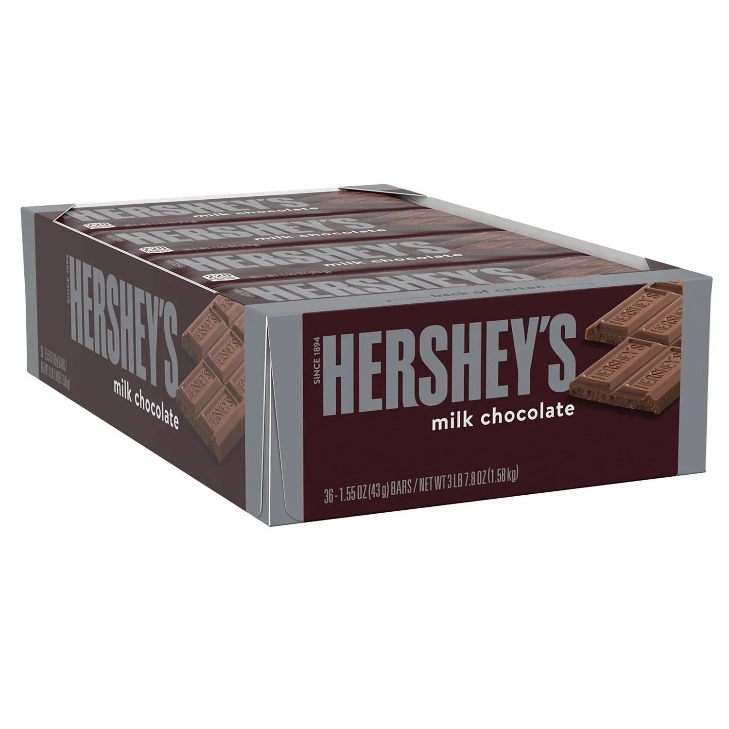 HERSHEY'S Milk Chocolate Candy Bars, 1.55 oz., 36 pk. - USA MEGA SHOP